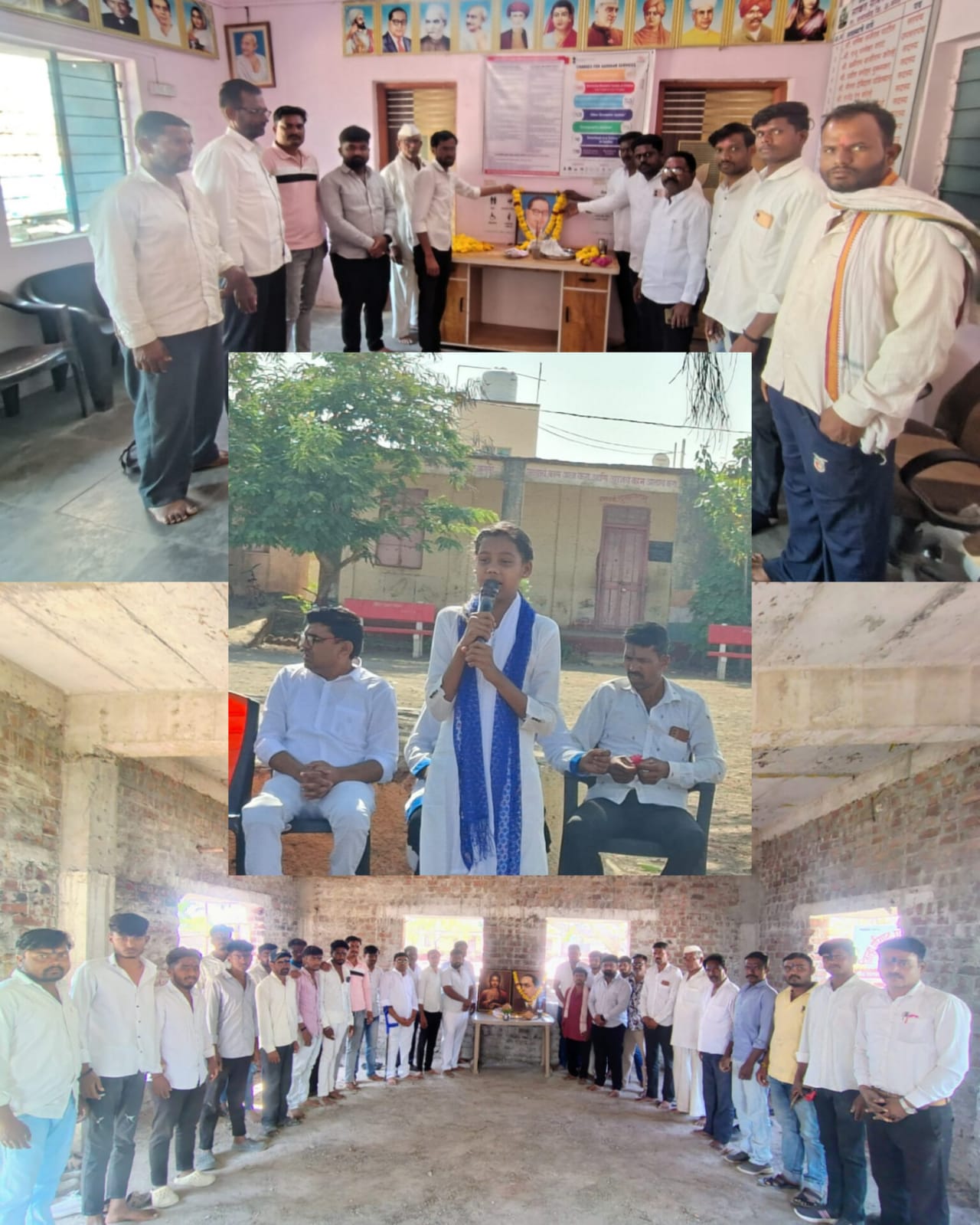 साकत येथे भारतरत्न डॉ. बाबासाहेब आंबेडकर यांच्या १३५ व्या जयंतीनिमित्त विविध ठिकाणी उत्साहात अभिवादन